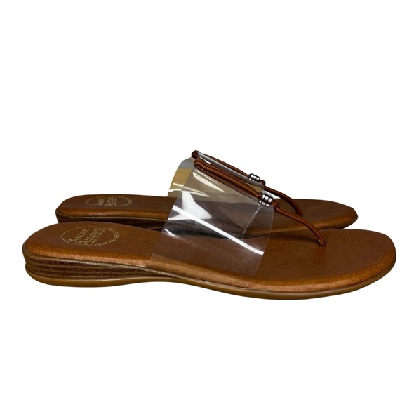 Andre Assous Nice Clear Slip On Leather Sandal NWT Size 9 - Picture 7 of 13